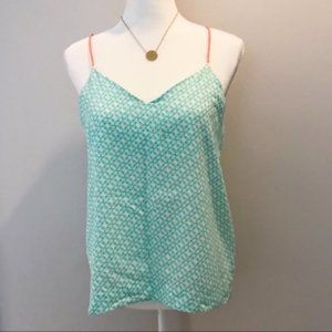The Limited | Green and White Trapeze Top M NWOT